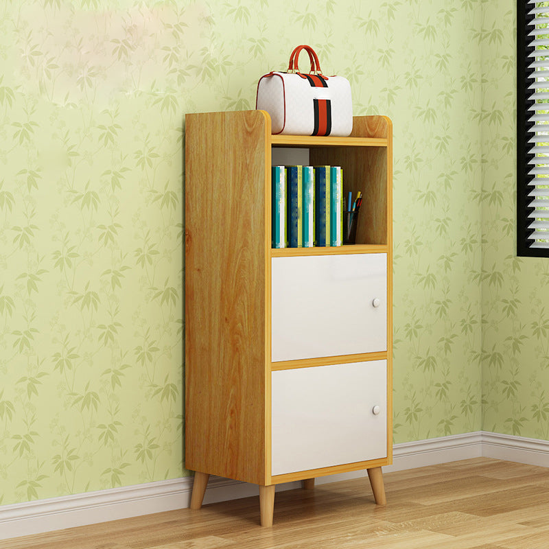 Scratch Resistant Rectangle Accent Cabinet 9.84" Wide Contemporary Wooden Cabinet 15.7"L x 9.8"W x 39.4"H Brown 2 Clearhalo 'Cabinets & Chests' 'cabinets_chests' 'furn' 'furn_cabinets_chests' 'Furniture' 'Living Room Furniture' 5603929