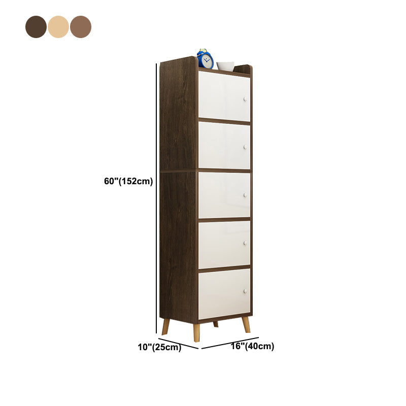 Armoire d'accent rectangle résistant aux rayures 9.84 "Armoire en bois contemporaine de large