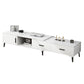 Modern TV Console Length Adjustable Wooden TV Stand with Drawers , 12" D X 16" H