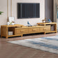 Solid Wood TV Stand Modern Adjustable TV Stand Console with Drawers 72"L x 15"W x 16.5"H Natural Clearhalo 'furn' 'furn_tv_stands_entertainment_centers' 'Furniture' 'Living Room Furniture' 'TV Stands & Entertainment Centers' 'TV Stands & Media Storage Furniture' 'tv_stands_entertainment_centers' 5604077