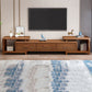 Solid Wood TV Stand Modern Adjustable TV Stand Console with Drawers 72"L x 15"W x 16.5"H Nut-Brown Clearhalo 'furn' 'furn_tv_stands_entertainment_centers' 'Furniture' 'Living Room Furniture' 'TV Stands & Entertainment Centers' 'TV Stands & Media Storage Furniture' 'tv_stands_entertainment_centers' 5604078