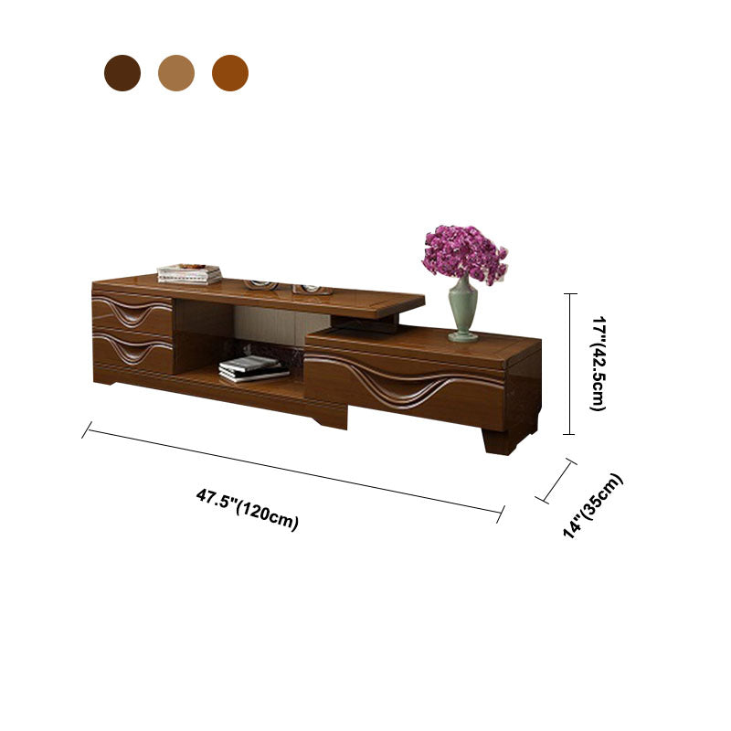 Solid Wood TV Stand Modern Adjustable TV Stand Console with Drawers Clearhalo 'furn' 'furn_tv_stands_entertainment_centers' 'Furniture' 'Living Room Furniture' 'TV Stands & Entertainment Centers' 'TV Stands & Media Storage Furniture' 'tv_stands_entertainment_centers' 5604094