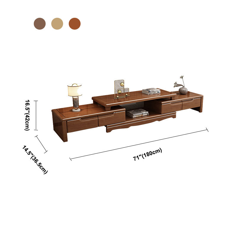 Solid Wood TV Stand Modern Adjustable TV Stand Console with Drawers Clearhalo 'furn' 'furn_tv_stands_entertainment_centers' 'Furniture' 'Living Room Furniture' 'TV Stands & Entertainment Centers' 'TV Stands & Media Storage Furniture' 'tv_stands_entertainment_centers' 5604096