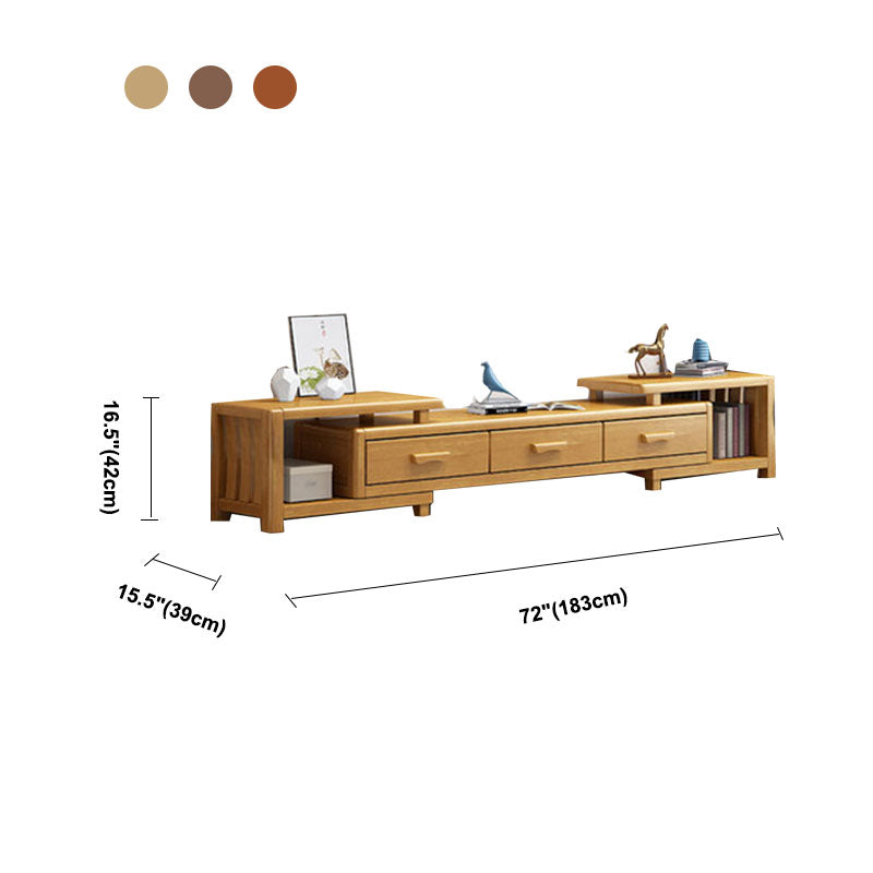 Solid Wood TV Stand Modern Adjustable TV Stand Console with Drawers Clearhalo 'furn' 'furn_tv_stands_entertainment_centers' 'Furniture' 'Living Room Furniture' 'TV Stands & Entertainment Centers' 'TV Stands & Media Storage Furniture' 'tv_stands_entertainment_centers' 5604097