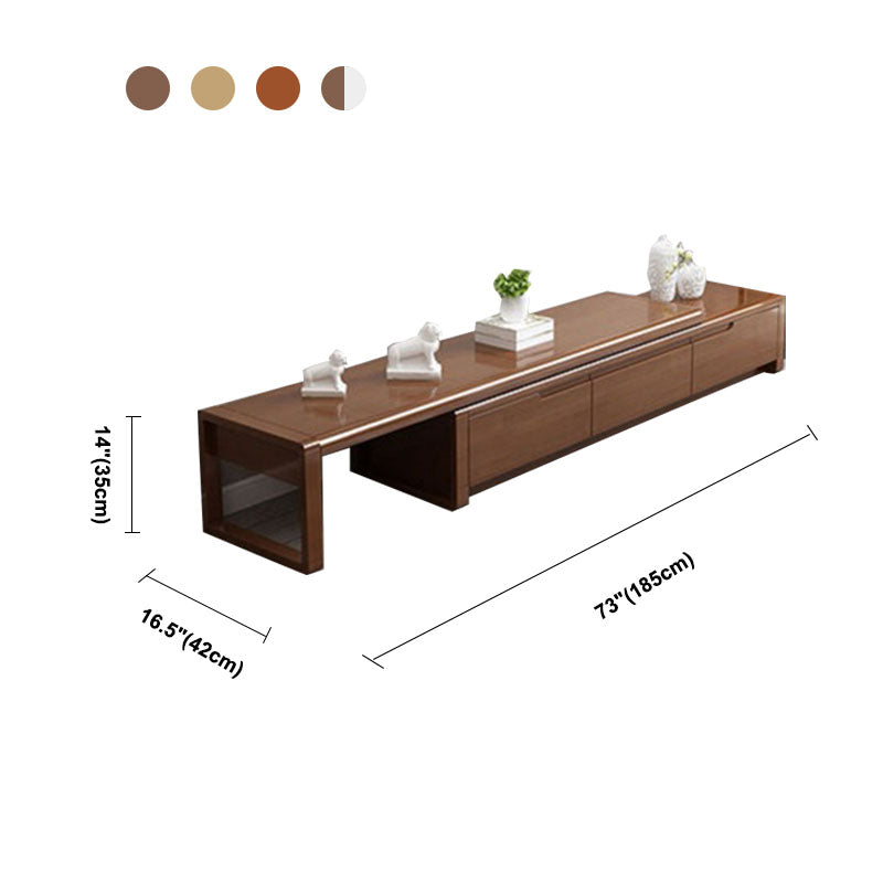 Solid Wood TV Stand Modern Adjustable TV Stand Console with Drawers Clearhalo 'furn' 'furn_tv_stands_entertainment_centers' 'Furniture' 'Living Room Furniture' 'TV Stands & Entertainment Centers' 'TV Stands & Media Storage Furniture' 'tv_stands_entertainment_centers' 5604098