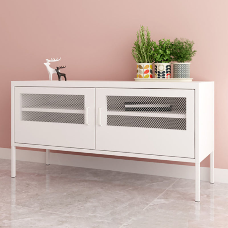 Modern Style Metal TV Stand Enclosed Storage TV Console,46.46"L x 15.74"W x 23.62"H Clearhalo 'furn' 'furn_tv_stands_entertainment_centers' 'Furniture' 'Living Room Furniture' 'TV Stands & Entertainment Centers' 'TV Stands & Media Storage Furniture' 'tv_stands_entertainment_centers' 5604207