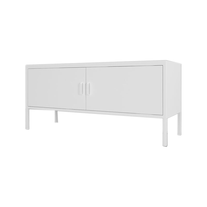 Modern Style Metal TV Stand Enclosed Storage TV Console,46.46"L x 15.74"W x 23.62"H White Clearhalo 'furn' 'furn_tv_stands_entertainment_centers' 'Furniture' 'Living Room Furniture' 'TV Stands & Entertainment Centers' 'TV Stands & Media Storage Furniture' 'tv_stands_entertainment_centers' 5604213