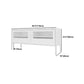 Modern Style Metal TV Stand Enclosed Storage TV Console,46.46"L x 15.74"W x 23.62"H Clearhalo 'furn' 'furn_tv_stands_entertainment_centers' 'Furniture' 'Living Room Furniture' 'TV Stands & Entertainment Centers' 'TV Stands & Media Storage Furniture' 'tv_stands_entertainment_centers' 5604216