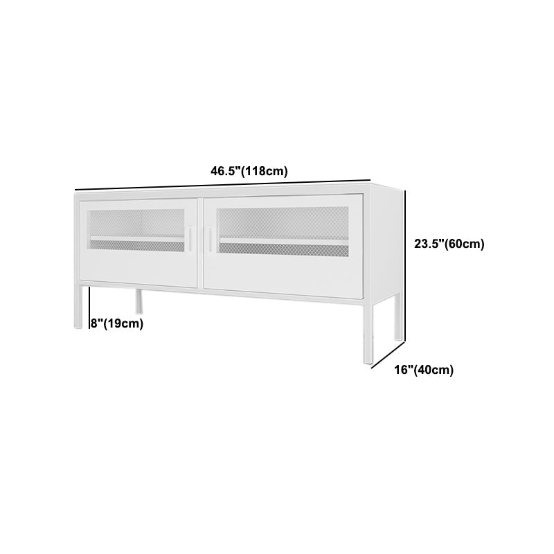 Modern Style Metal TV Stand Enclosed Storage TV Console,46.46"L x 15.74"W x 23.62"H Clearhalo 'furn' 'furn_tv_stands_entertainment_centers' 'Furniture' 'Living Room Furniture' 'TV Stands & Entertainment Centers' 'TV Stands & Media Storage Furniture' 'tv_stands_entertainment_centers' 5604216