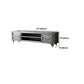 Meuble TV 17,72"H, console TV grise de style industriel avec 2 portes pour salon