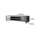 Meuble TV 17,72"H, console TV grise de style industriel avec 2 portes pour salon