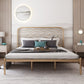 Glam Metallic Standard Bed, Beveled Open-Frame Headboard Bed Frame Gold Clearhalo 'Bedroom Furniture' 'Beds' 'furn' 'furn_beds' 'Furniture' 5604296