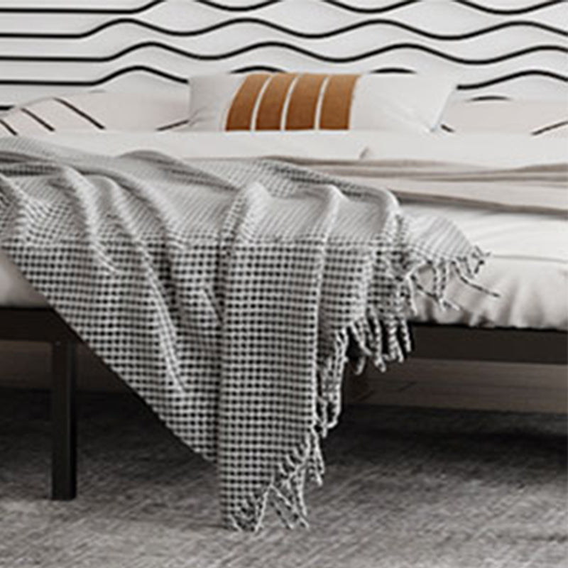 Glam Metallic Standard Bed, Beveled Open-Frame Headboard Bed Frame Clearhalo 'Bedroom Furniture' 'Beds' 'furn' 'furn_beds' 'Furniture' 5604302