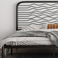Glam Metallic Standard Bed, Beveled Open-Frame Headboard Bed Frame Clearhalo 'Bedroom Furniture' 'Beds' 'furn' 'furn_beds' 'Furniture' 5604304