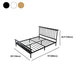 Glam Iron Slat Bed with Metal Legs and Rectangular Spindle Headboard