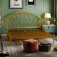 Open-Frame Bed,47.24" H Arched Headboard Slat Bed with Metal Legs Clearhalo 'Bedroom Furniture' 'Beds' 'furn' 'furn_beds' 'Furniture' 5604395