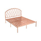 Open-Frame Bed,47.24" H Arched Headboard Slat Bed with Metal Legs Rose Gold Clearhalo 'Bedroom Furniture' 'Beds' 'furn' 'furn_beds' 'Furniture' 5604396