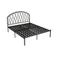 Open-Frame Bed,47.24" H Arched Headboard Slat Bed with Metal Legs Clearhalo 'Bedroom Furniture' 'Beds' 'furn' 'furn_beds' 'Furniture' 5604397