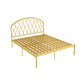 Open-Frame Bed,47.24" H Arched Headboard Slat Bed with Metal Legs Clearhalo 'Bedroom Furniture' 'Beds' 'furn' 'furn_beds' 'Furniture' 5604398