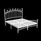 47.24-In High Wire-Grid Open-Frame Bed Luxurious Iron Bed Frame with Headboard Clearhalo 'Bedroom Furniture' 'Beds' 'furn' 'furn_beds' 'Furniture' 5604430