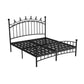 47.24-In High Wire-Grid Open-Frame Bed Luxurious Iron Bed Frame with Headboard Clearhalo 'Bedroom Furniture' 'Beds' 'furn' 'furn_beds' 'Furniture' 5604431