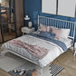 43.3" Metal Standard Bed with Spindle Headboard Low Profile Bed