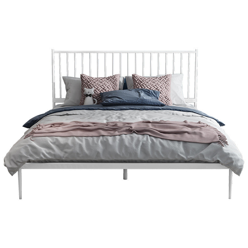 43.3" Metal Standard Bed with Spindle Headboard Low Profile Bed