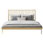 43.3" Metal Standard Bed with Spindle Headboard Low Profile Bed