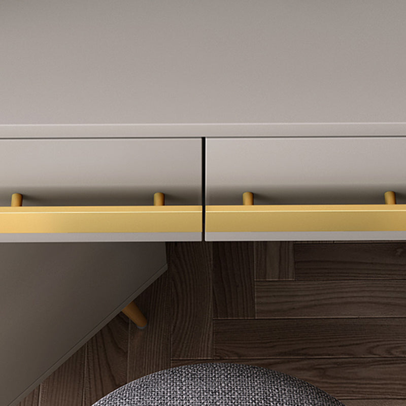 33.4" Wide Vanity Set with Stool Engineered Wood and Metal Dressing Table