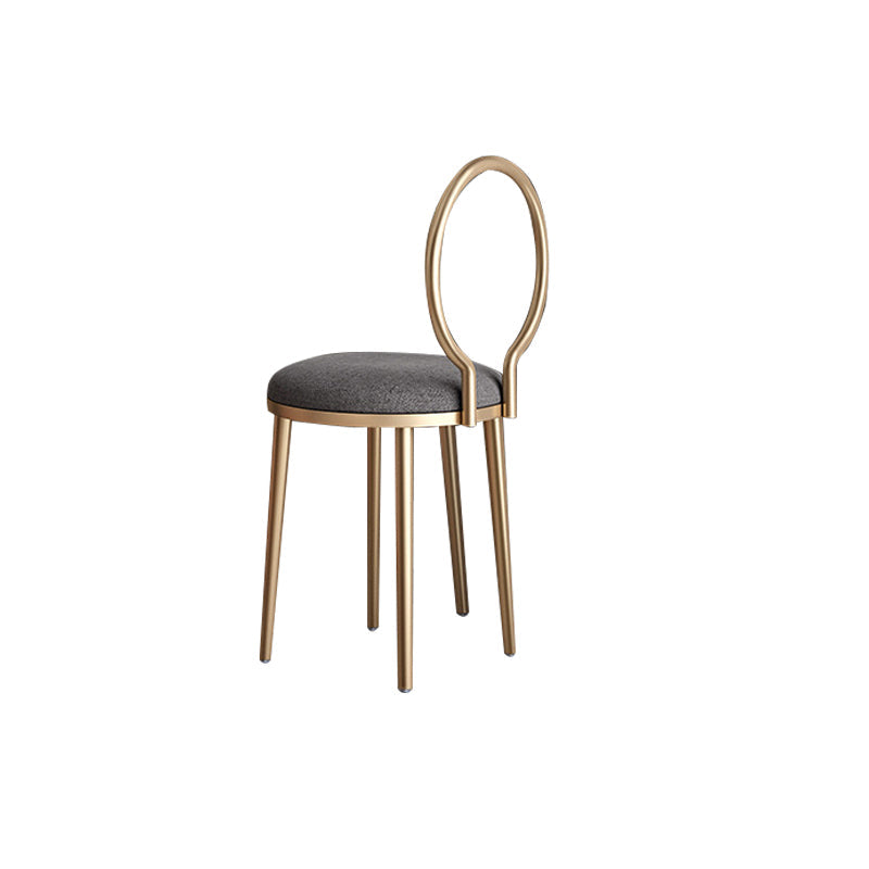 33.4" Wide Vanity Set with Stool Engineered Wood and Metal Dressing Table