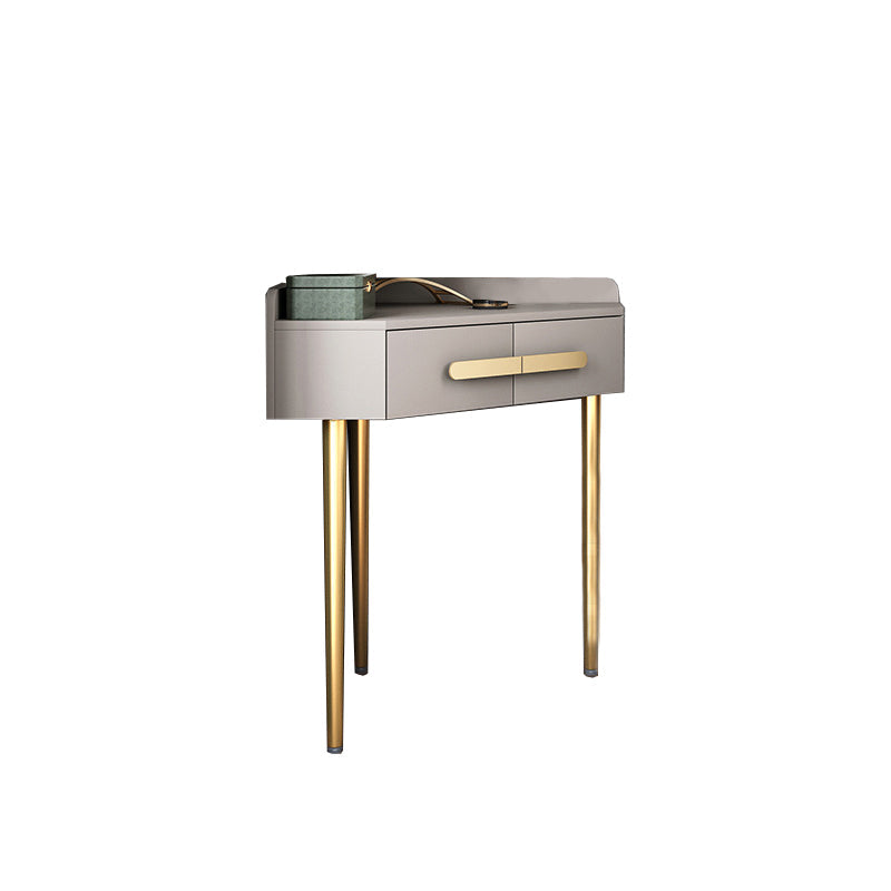 33.4" Wide Vanity Set with Stool Engineered Wood and Metal Dressing Table