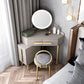 33.4" Wide Vanity Set with Stool Engineered Wood and Metal Dressing Table