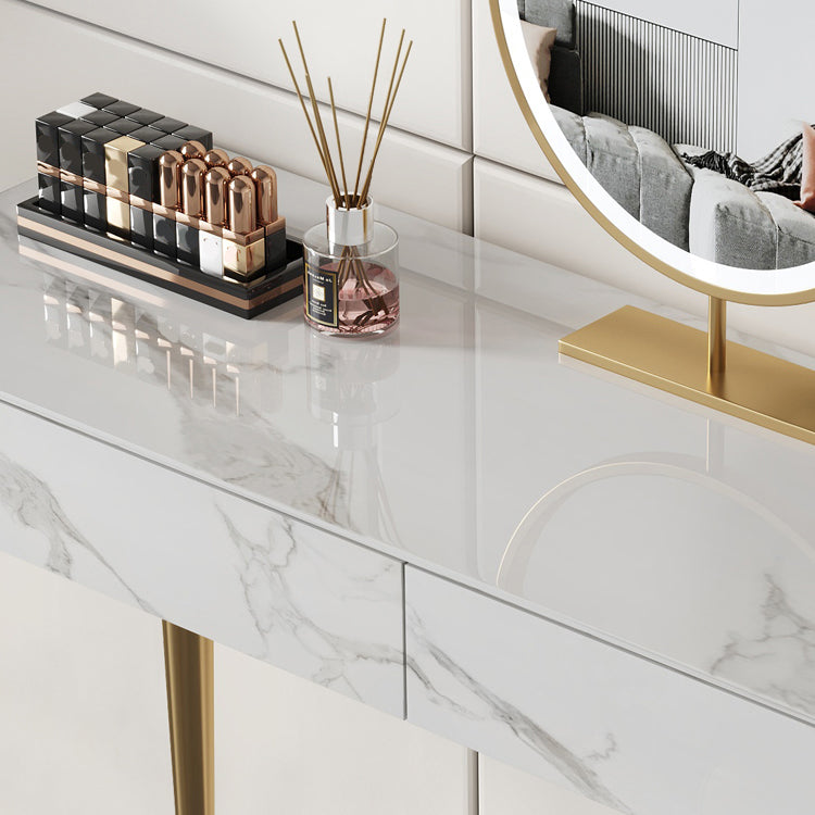 Tabouret de coiffeuse de maquillage de vanité luxueuse avec 2 tiroirs