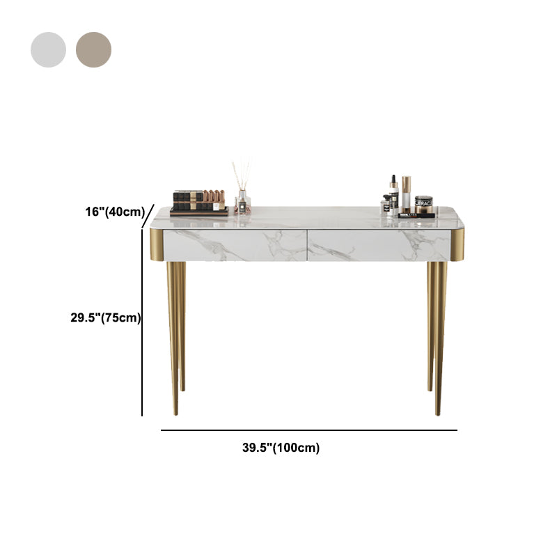 Tabouret de coiffeuse de maquillage de vanité luxueuse avec 2 tiroirs