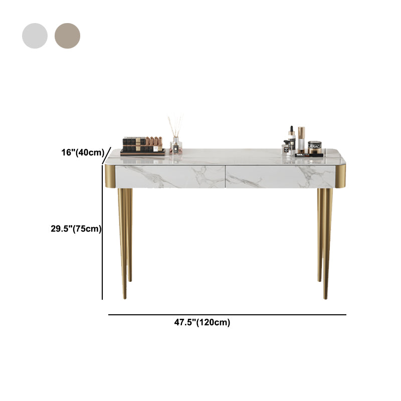 Tabouret de coiffeuse de maquillage de vanité luxueuse avec 2 tiroirs