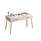 Metal Dressing Table with 2 Storage Drawers Stone Top Make-up Vanity