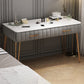 Metal Dressing Table with 2 Storage Drawers Stone Top Make-up Vanity