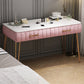 Metal Dressing Table with 2 Storage Drawers Stone Top Make-up Vanity