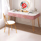 Metal Dressing Table with 2 Storage Drawers Stone Top Make-up Vanity