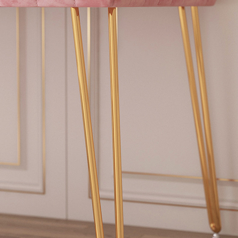 Metal Dressing Table with 2 Storage Drawers Stone Top Make-up Vanity