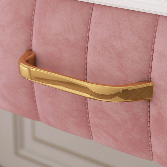 Tavolo da toeletta in metallo con 2 cassetti di stoccaggio in pietra vanità per trucco