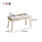 Metal Dressing Table with 2 Storage Drawers Stone Top Make-up Vanity