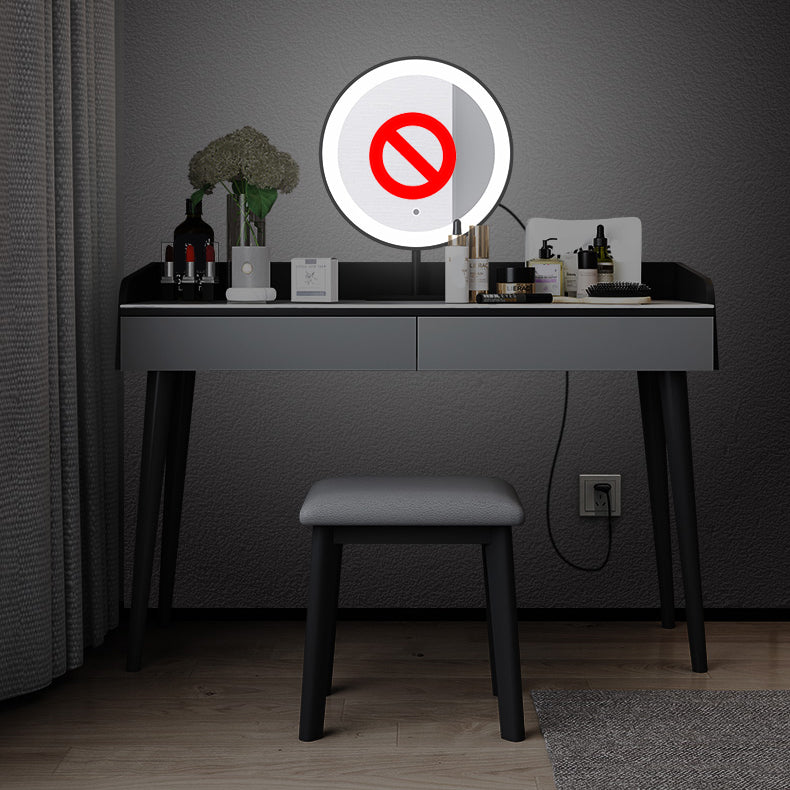 Vanity in legno ingegnerizzato contemporaneo 37,8 "H Vanity set con sgabello