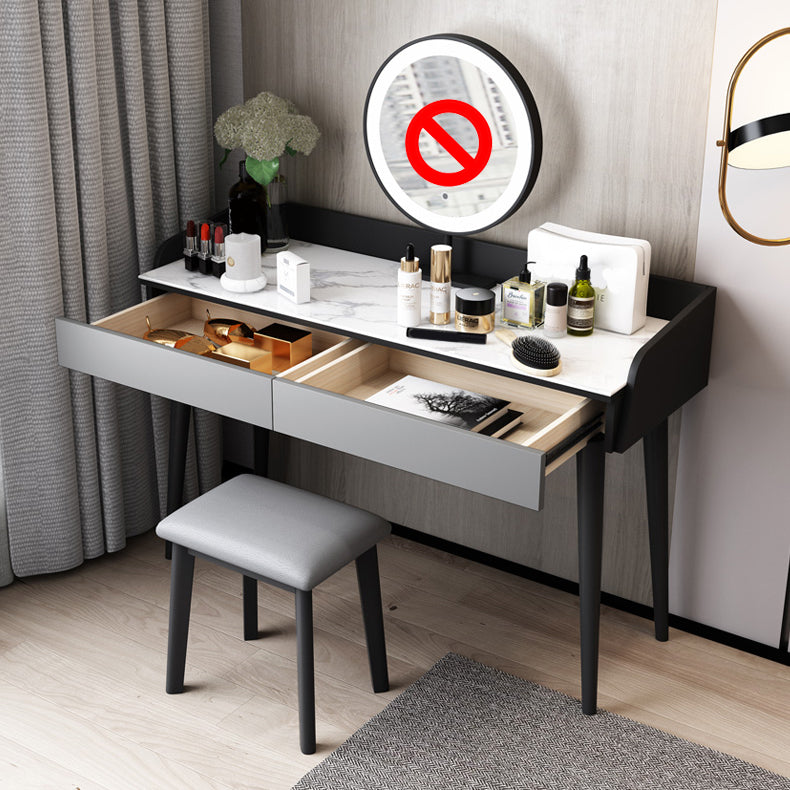 Vanity in legno ingegnerizzato contemporaneo 37,8 "H Vanity set con sgabello