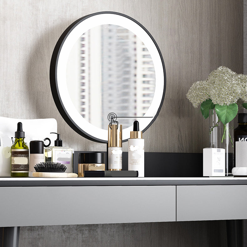 Vanity in legno ingegnerizzato contemporaneo 37,8 "H Vanity set con sgabello