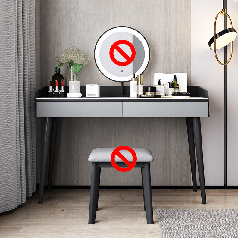 Vanity in legno ingegnerizzato contemporaneo 37,8 "H Vanity set con sgabello