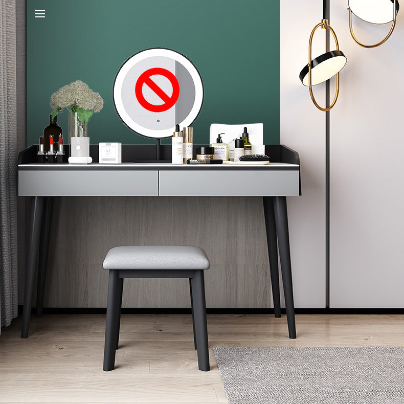 Vanity in legno ingegnerizzato contemporaneo 37,8 "H Vanity set con sgabello