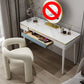 White/Black Modern Vanity Engineered Wood Makeup Dressing Table Stool Set