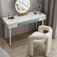 White/Black Modern Vanity Engineered Wood Makeup Dressing Table Stool Set