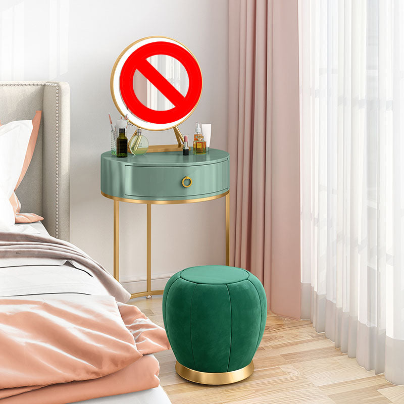 Holz- und Metall -Waschtisch mit 1 Schublade im weißen/grünen Make -up -Schreibtisch